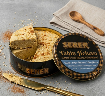 Şener Rafine Şeker İlavesiz Yerli Susam Tahin Helvası Sade 500 gr Teneke Ambalaj