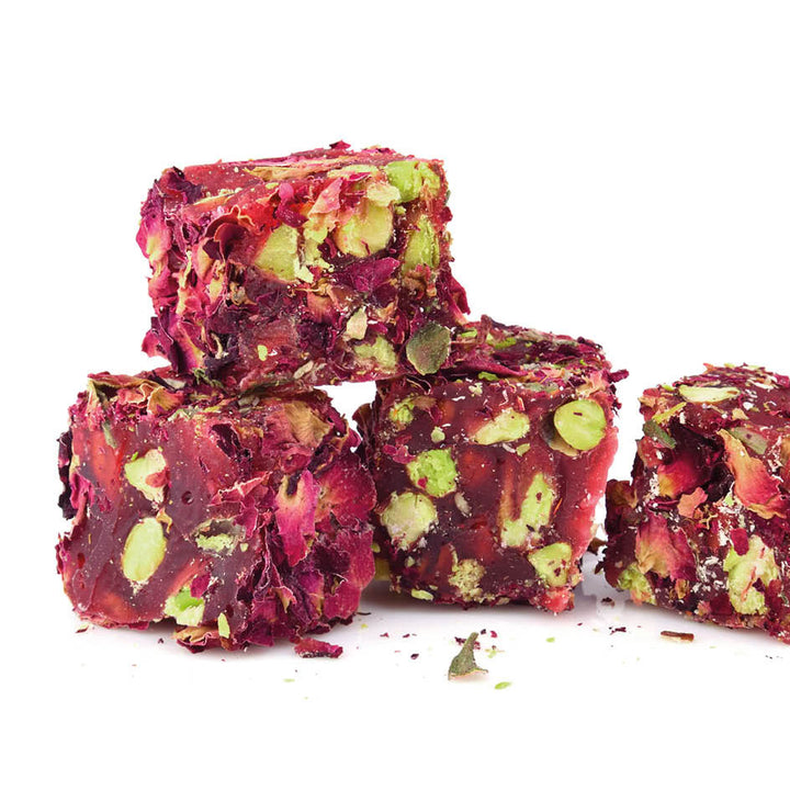 Antep Fıstıklı Gül Yapraklı Narlı Kesme Lokum 500 gr