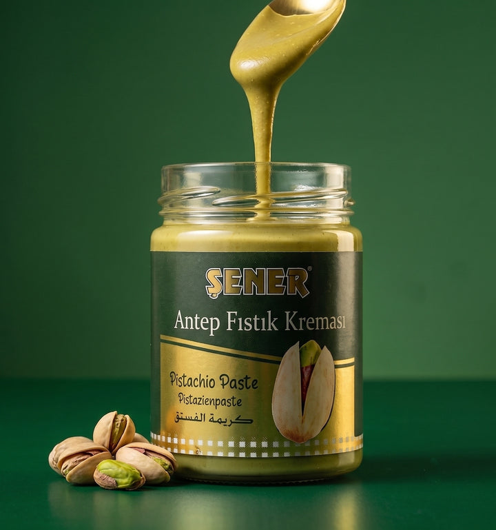 Şener Special Parçacıklı Antep Fıstığı Kreması %19 Fıstık Oranlı 200 gr Katkısız Koruyucusuz