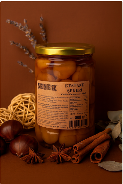 Kestane şekeri 800 gr Cam Kavanoz