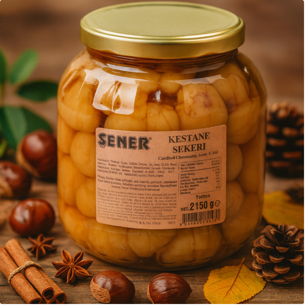 Kestane Şekeri 2000 gr Cam Kavanoz