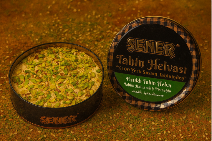 Fıstıklı Tahin Helvası %100 Yerli Tahinden 500 gr Teneke Ambalaj