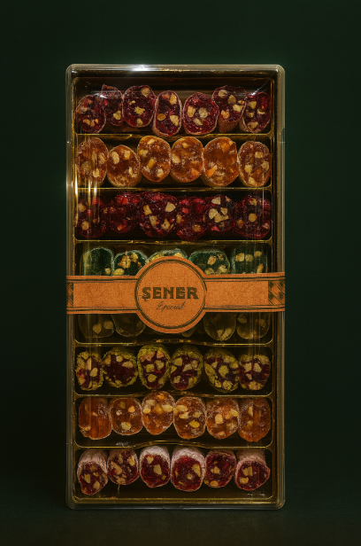 500 grFıstıklı Fitil Lokum Dik Kutu