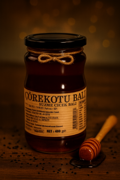 Çörekotu balı 450 gr süzme