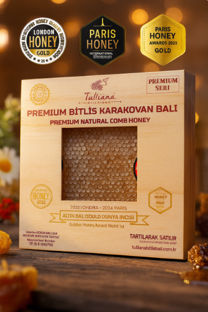 Premium Seri Polifloralı (Çok Çiçekli) Karakovan Petek Balı 1000 gr