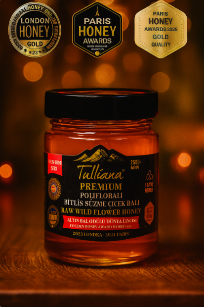 Premium Seri Polifloralı (Çok Çiçekli) Ham Süzme Çiçek Balı 450 gr