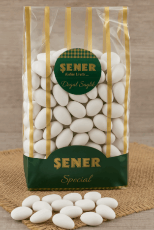 Beyaz Lüx Badem Şekeri 250 gr