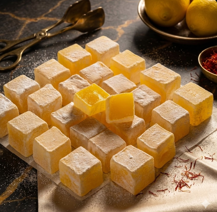 Limonlu Lokum | Pudra Kaplı Ferah Narenciye Lokumu 500 Gr