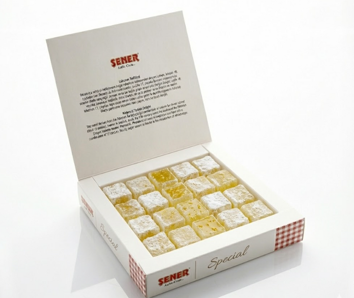 Limonlu Lokum | Pudra Kaplı Ferah Narenciye Lokumu 500 Gr