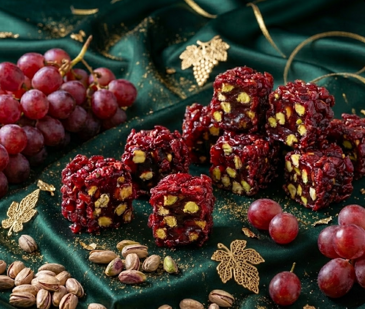 Antep Fıstıklı Zereş Üzümlü Kesme Lokum 500 gr
