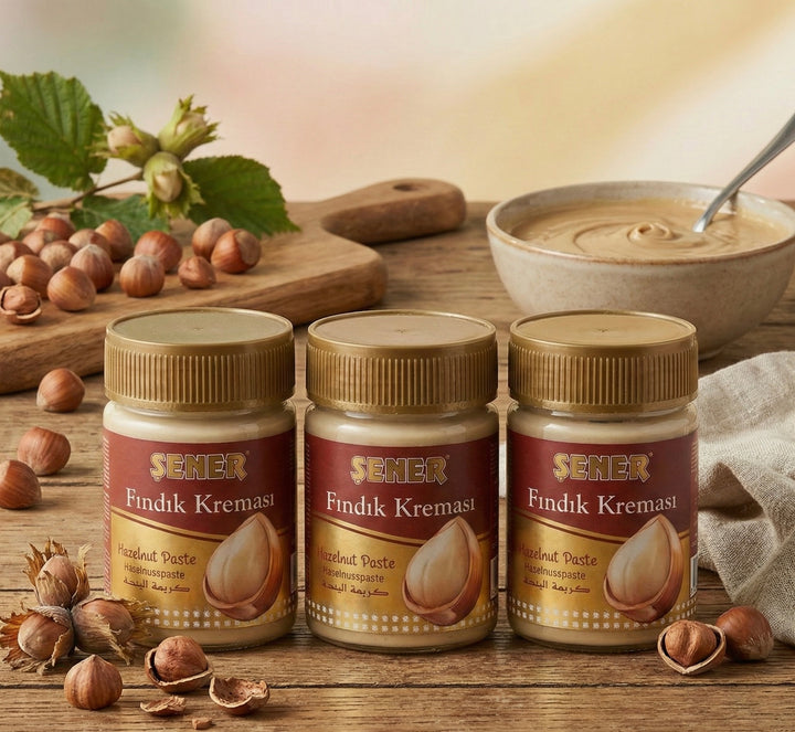 3'lü Set Parçacıklı Fındık Kreması %35 Fındık 330 gr