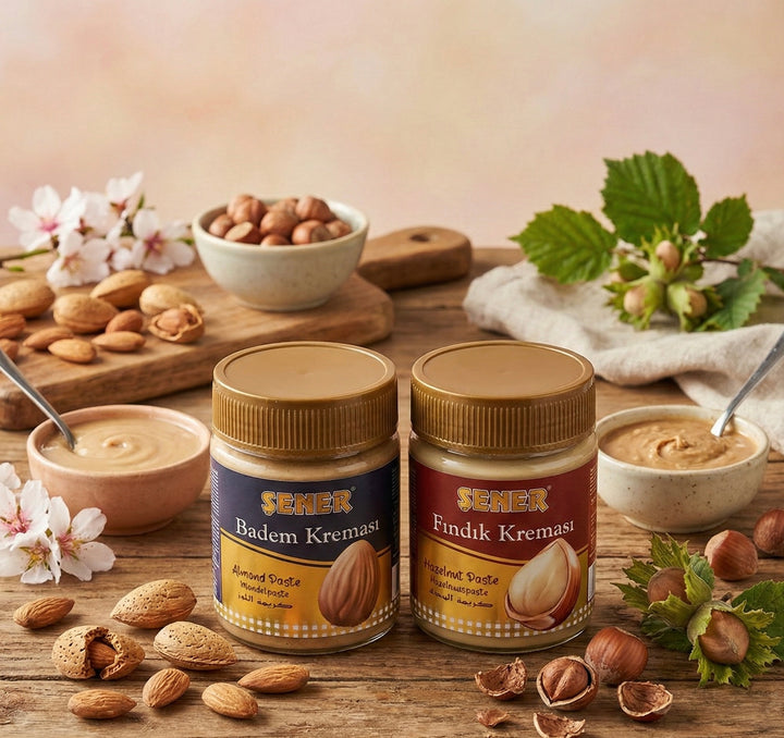 2'li Set Parçacıklı Badem ve Fındık Kreması %35 330 gr