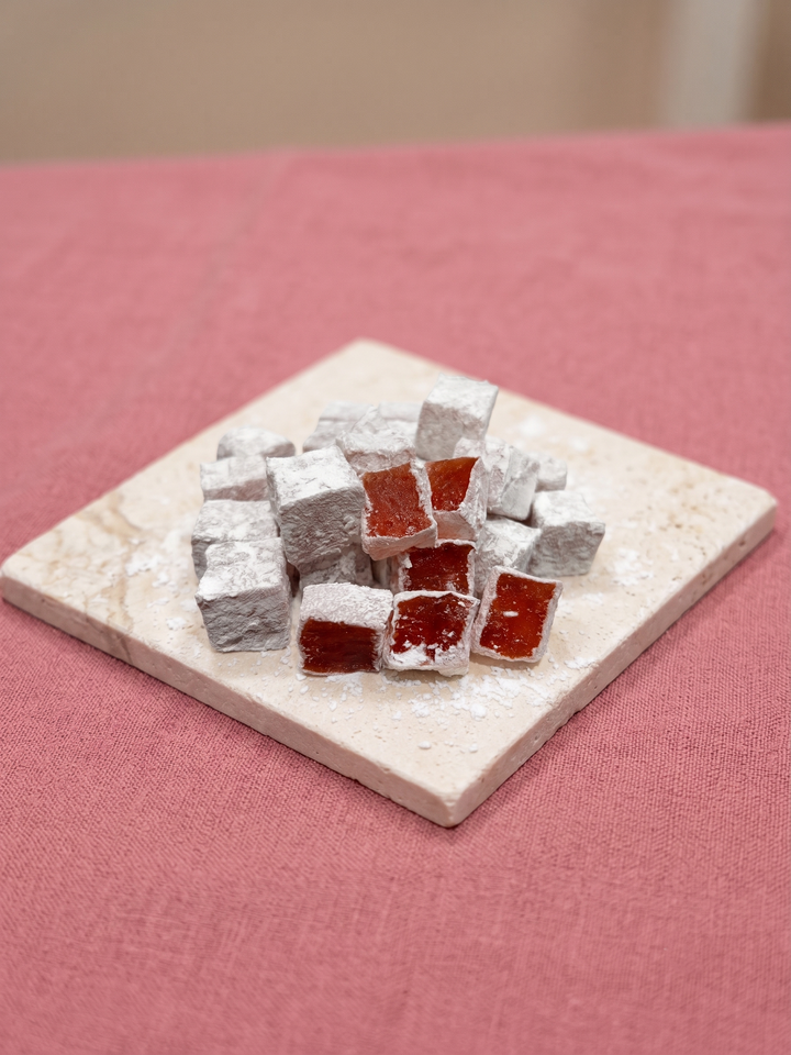 Güllü Lokum | Gül Aromalı Pudra Kaplı Lokum 500 gr Taze Butik Bursa Lokumu