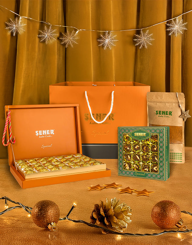 Şener Special Yılbaşı Çerez Kutusu-Turuncu