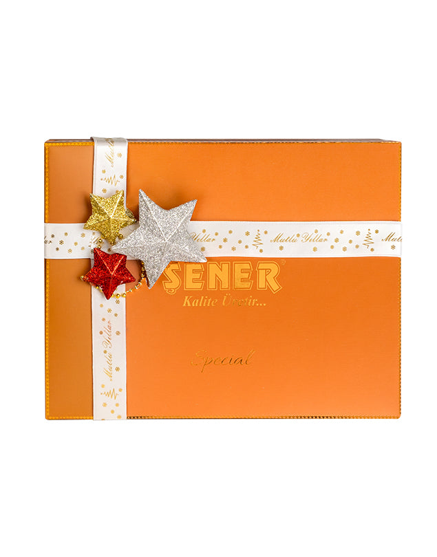 Şener Special Yılbaşı Çerez Kutusu-Turuncu