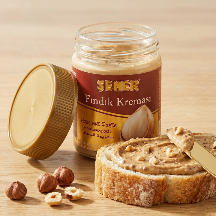 Şener Special Parçacıklı Fındık Kreması %35 Fındık Oranlı 330 gr Katkısız Koruyucusuz