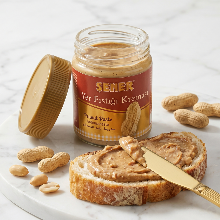 Şener Special Parçacıklı Yer Fıstığı Kreması %35 Yer Fıstığı Oranlı 330 gr Katkısız Koruyucusuz