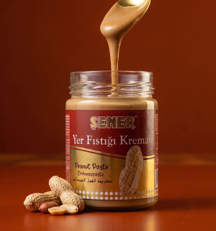 Şener Special Parçacıklı Yer Fıstığı Kreması %35 Yer Fıstığı Oranlı 330 gr Katkısız Koruyucusuz
