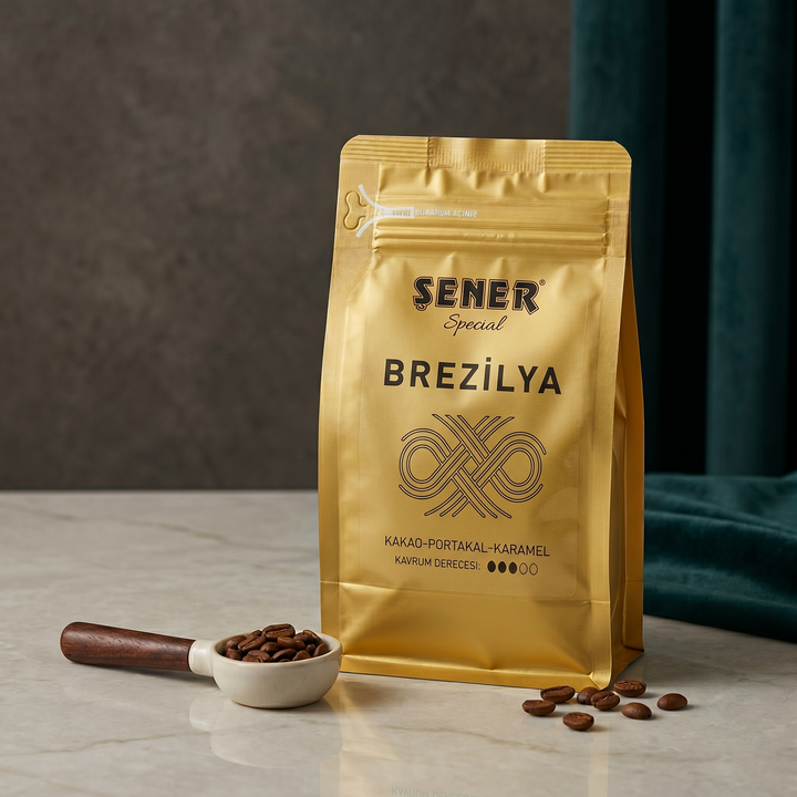 Brezilya Çekirdek Kahvesi | %100 Arabica Premium Kahve | Yoğun Gövdeli ve Düşük Asidite 250 gr