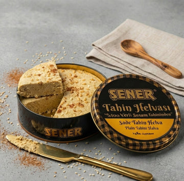 şener Sade Taze Tahin Helvası %100 Yerli Tahin 500 gr Teneke Ambalaj