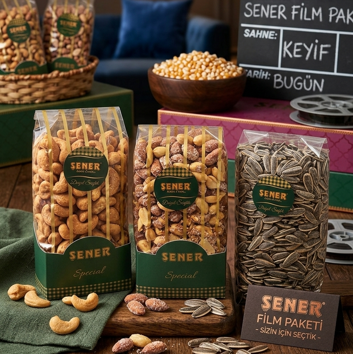 Film Keyfi Seti: Kaju, Tuzlu Fıstık ve Çekirdek 1300 gr