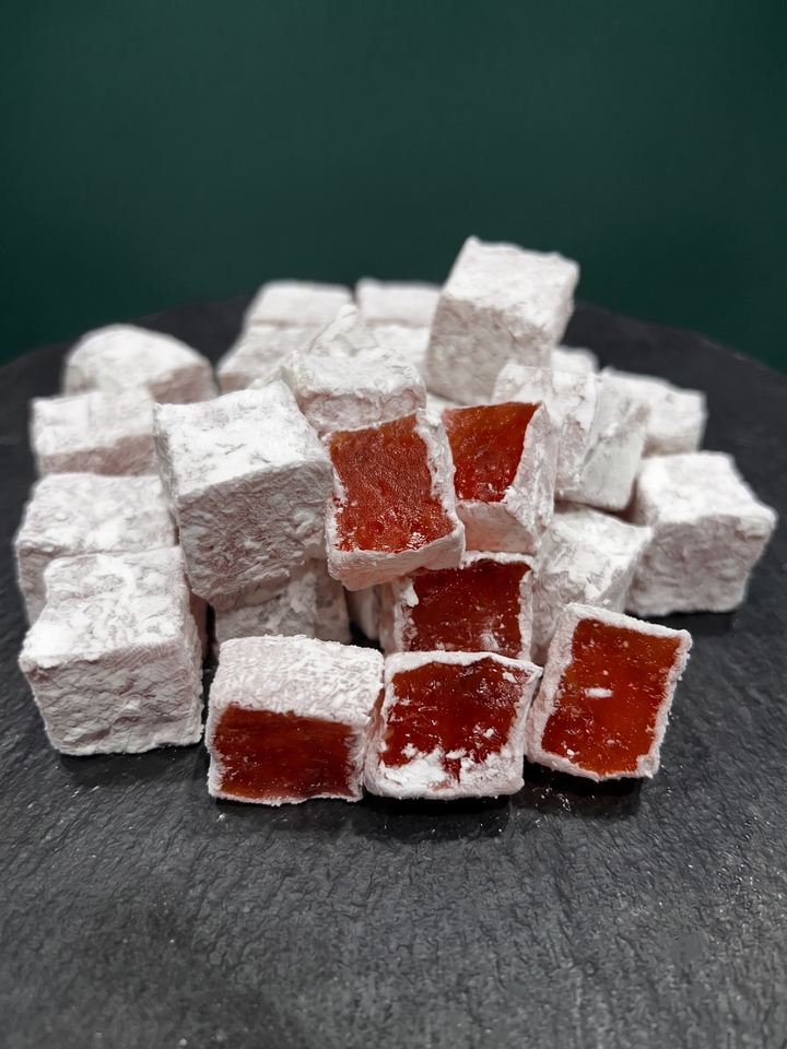 Güllü Lokum | Gül Aromalı Pudra Kaplı Lokum 500 gr Taze Butik Bursa Lokumu