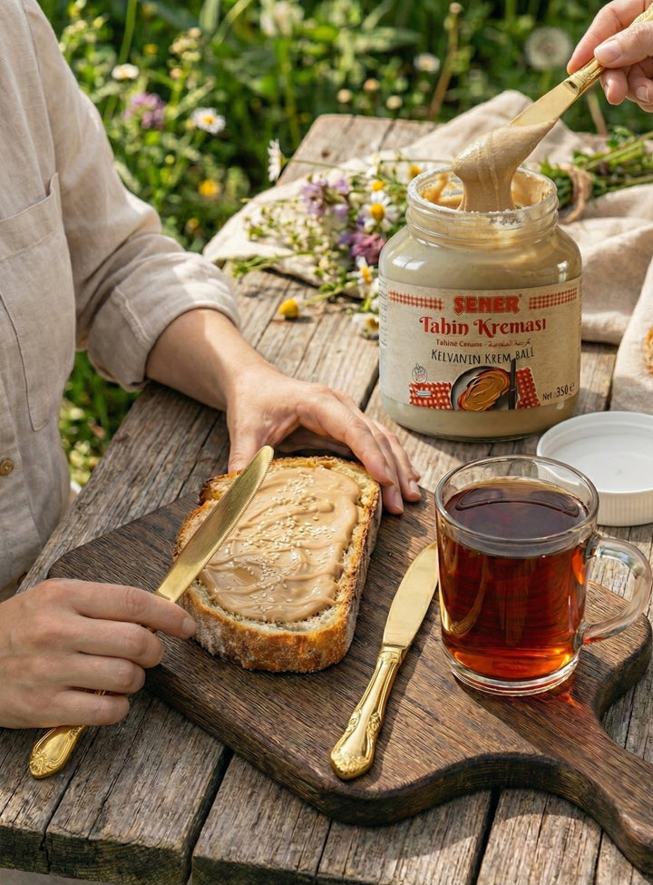 Tahin Kreması 350 gr Cam Kavanoz Krem Helva