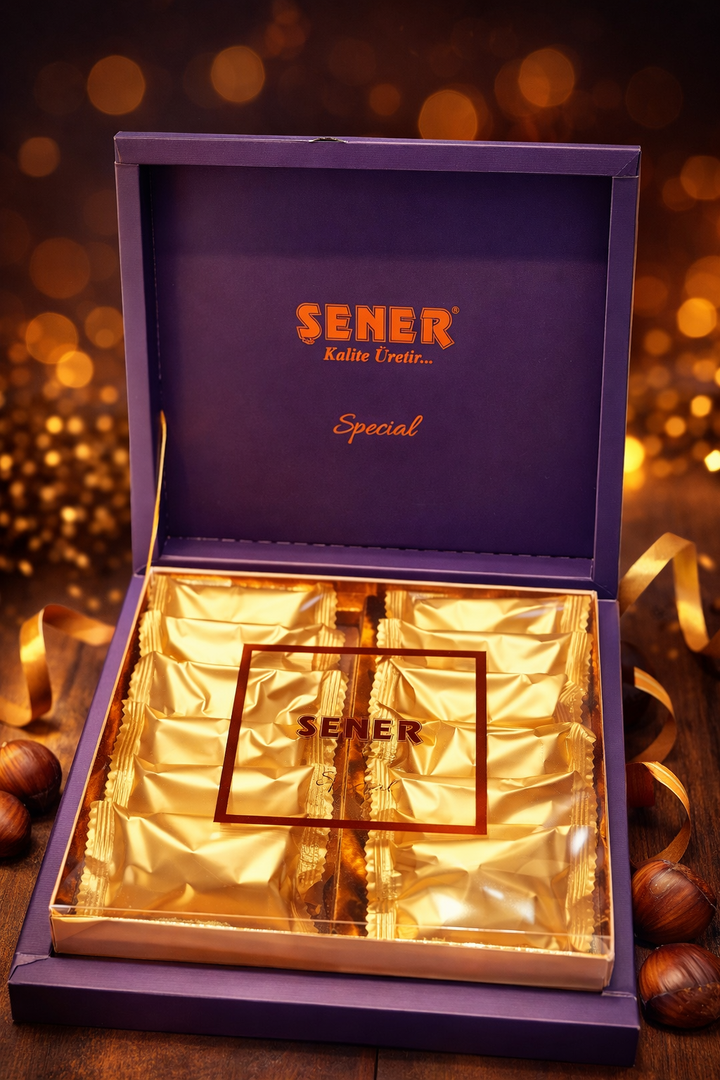 Kestane Şekeri Varak Ambalajlı Mor Kutu 14 Adet