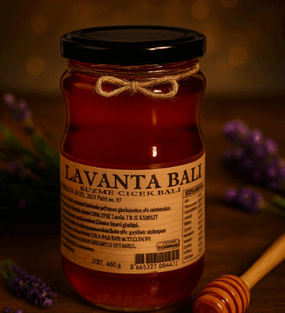Lavanta balı 450 gr süzme 