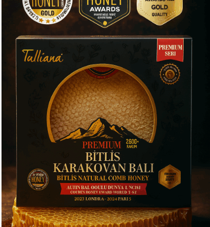 Premium Seri Polifloralı (Çok Çiçekli) Karakovan Petek Balı 1000 gr